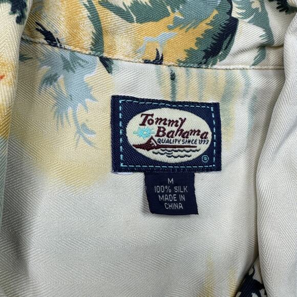 Vintage Tommy Bahama Womens Silk Vest Button Up Shirt Aloha Print Tropical Beach - Picture 3 of 5